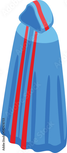 Carnival cloak icon isometric vector. Super cape. Hero mantle