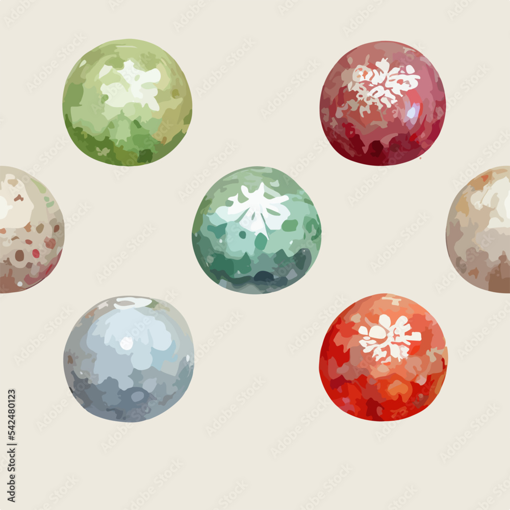 Seamless pattern christmas bubbles, watercolor xmas balls background pattern. Winter holidays Seamless pattern christmas bubbles, watercolor xmas balls background pattern. Winter holidays
