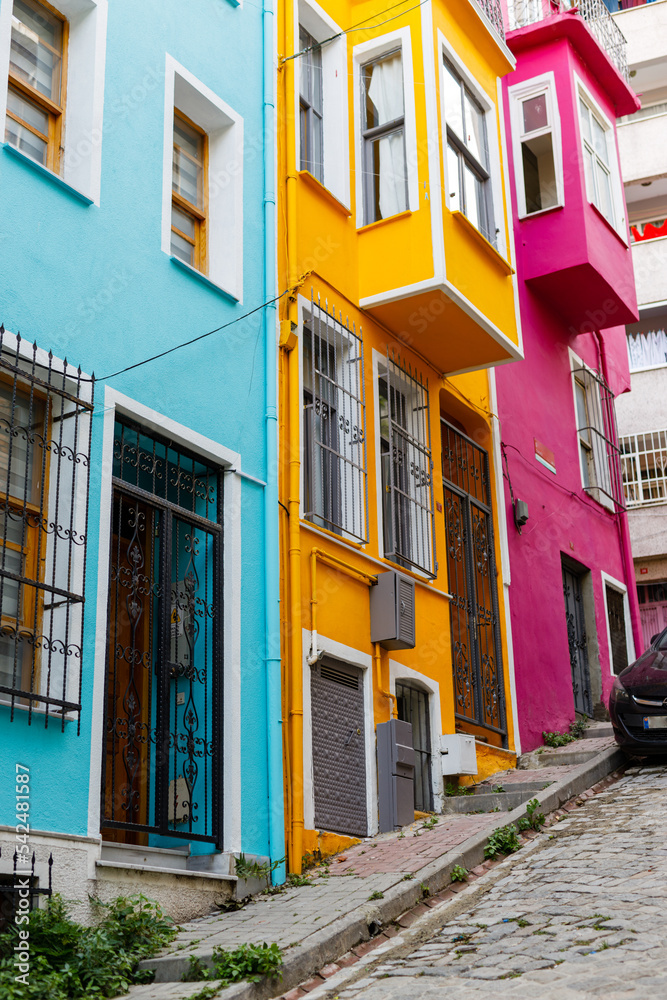 Fototapeta premium Colorful houses of the Balat district, Istanbul