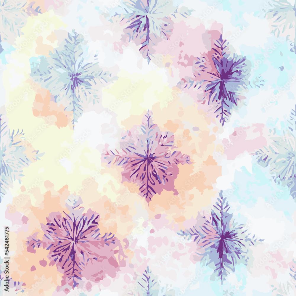 Seamless christmass decoration snowflake, aquarelle xmas endless pattern. Winter holidays Seamless christmass decoration snowflake, aquarelle xmas endless pattern. Winter holidays