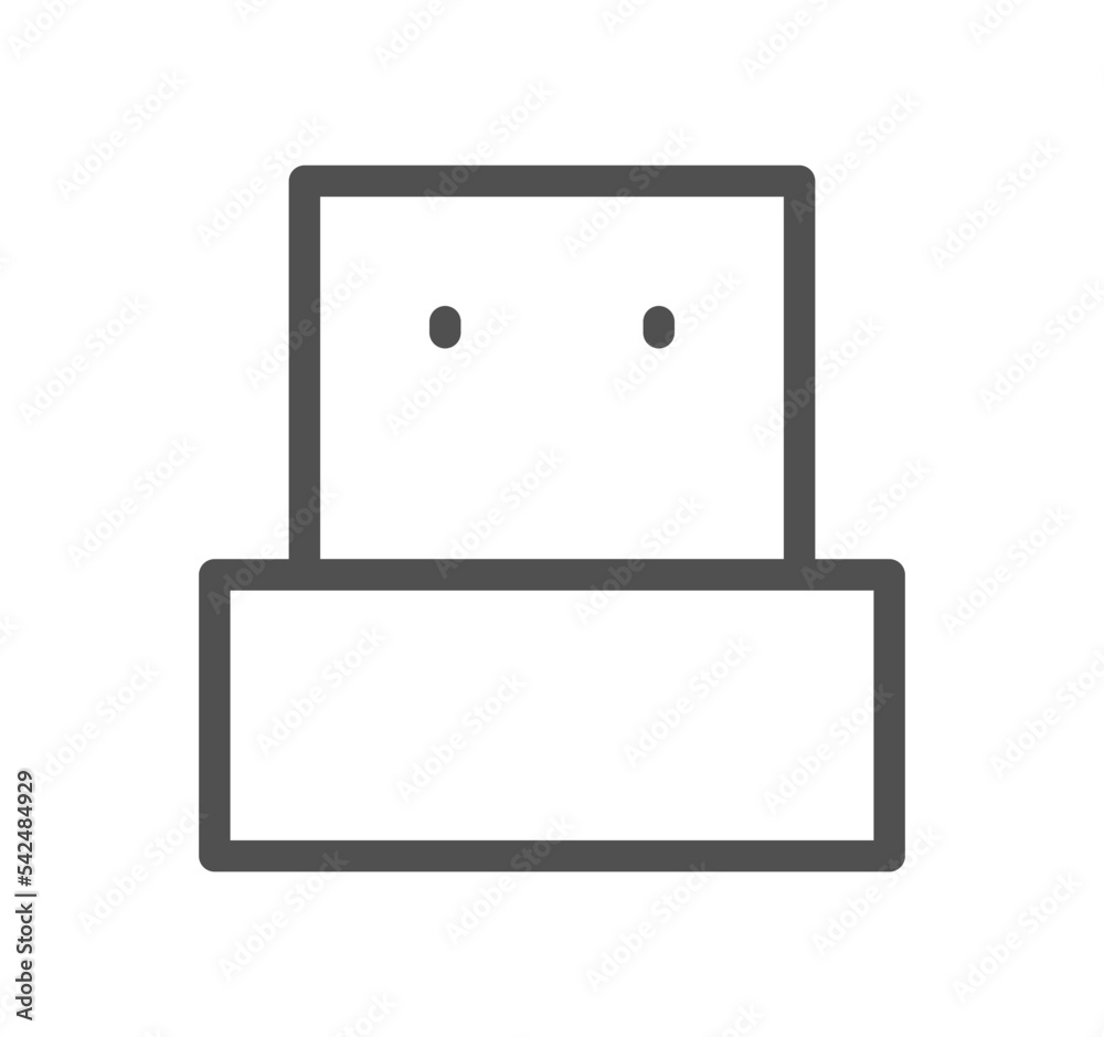 Computer and components icon outline and linear vector. Computer and components icon outline and linear vector.