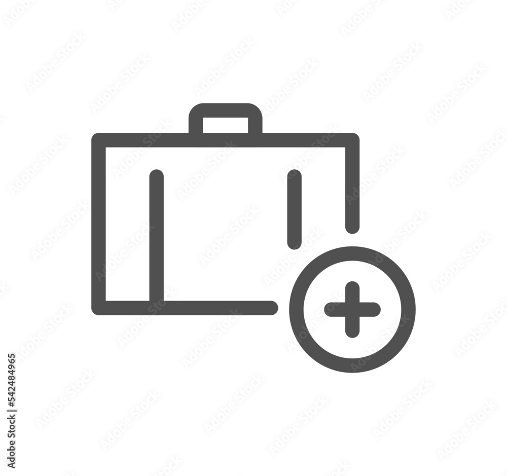 Baggage and travel icon outline and linear vector. Baggage and travel icon outline and linear vector.