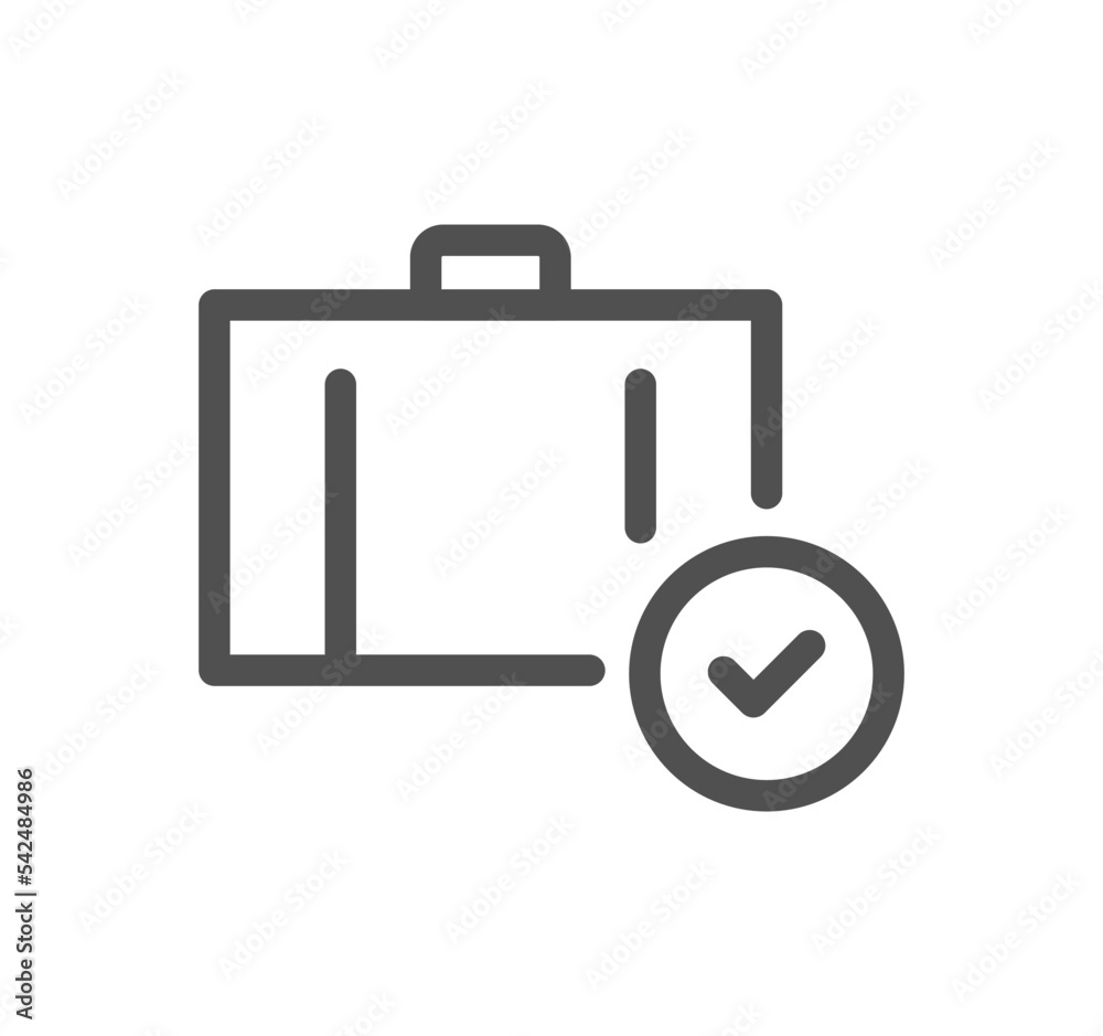 Baggage and travel icon outline and linear vector. Baggage and travel icon outline and linear vector.