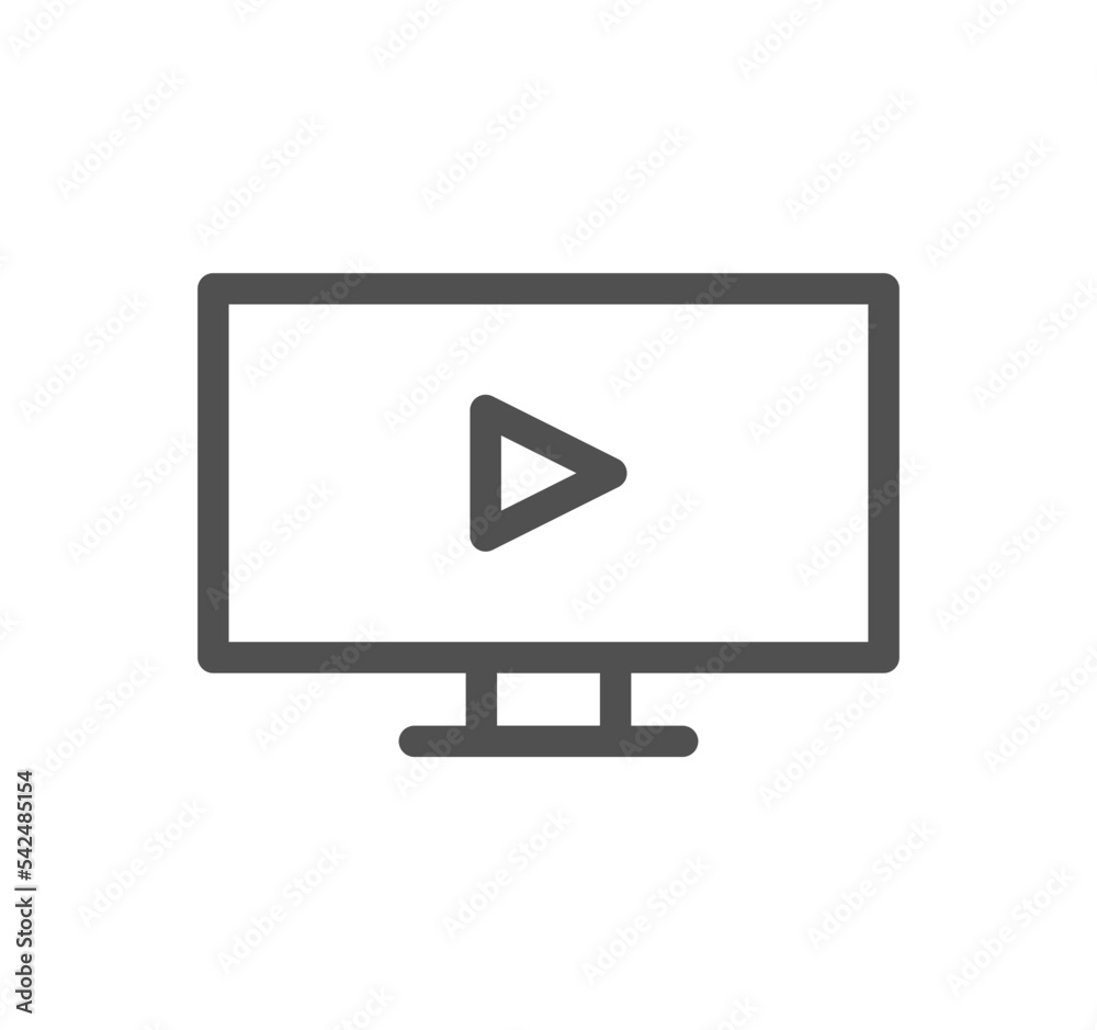 Cinema and video icon outline and linear vector.
Cinema and video icon outline and linear vector.