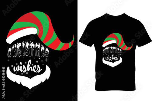 Christmas t shirt design christmas wishes
