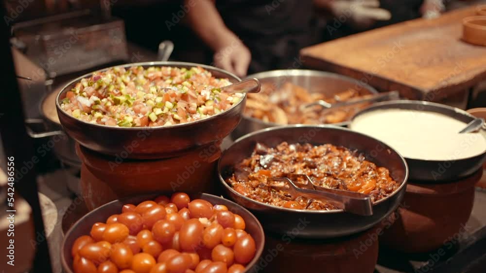 Oriental food at the reception. Oriental food at the reception.