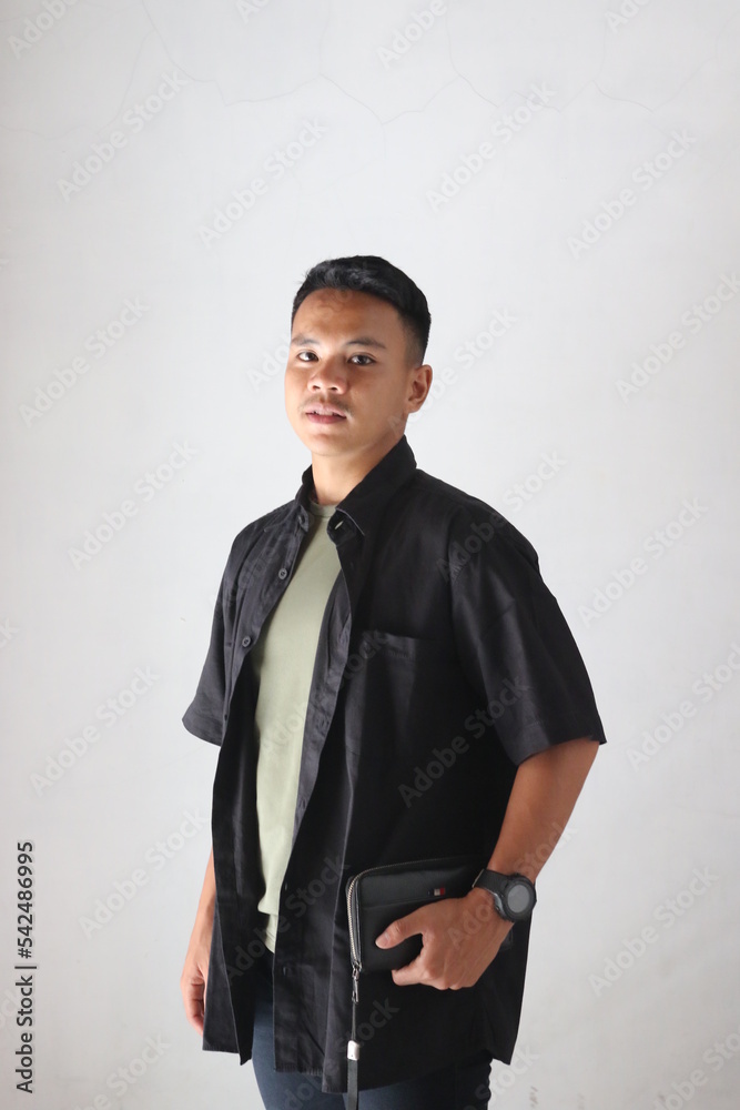 smiling asian male fashion with collar shirt smiling asian male fashion with collar shirt