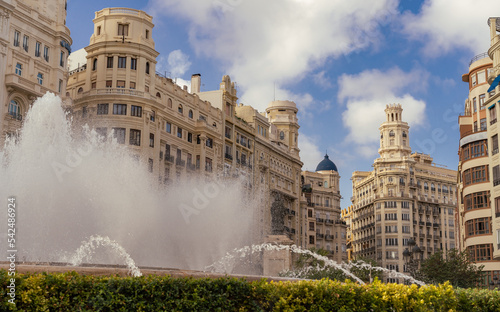 Plaza del Ayuntamiento at Valencia (Spain)