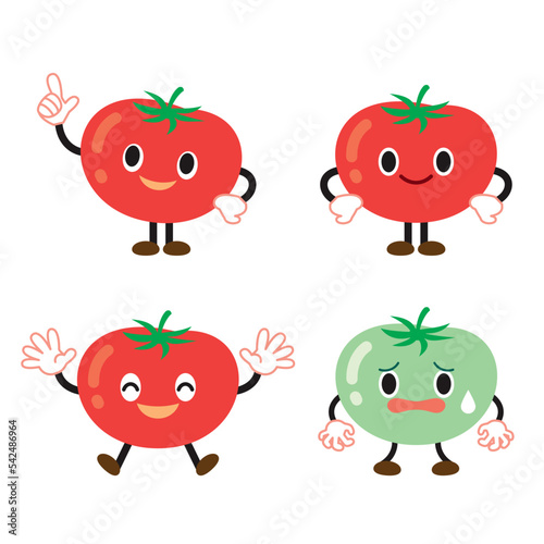 トマト　キャラクター　表情