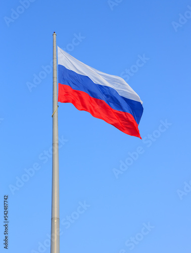Flag of the Russian Federation of the sky