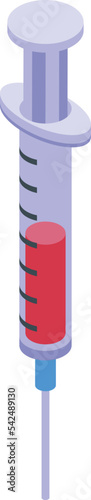 Doping syringe icon isometric vector. Sport steroid. Medicine drug