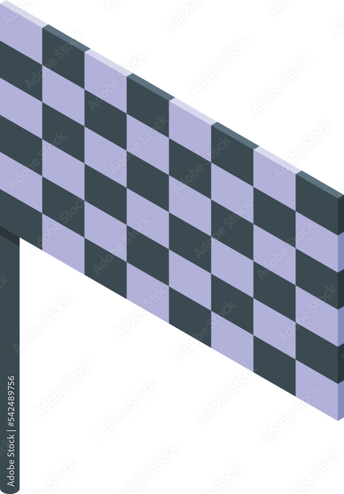 Racetrack flag icon isometric vector. Car track. Speed formula Stock ...