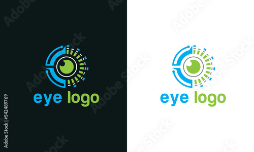 abstract design element eye care logo design.
