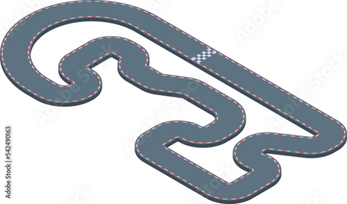 Formula racetrack icon isometric vector. Car race. Auto circuit photo