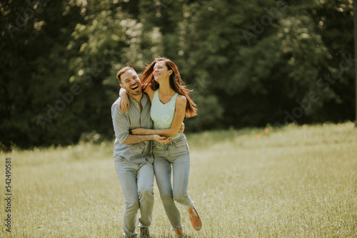 Happy young couple in love ...