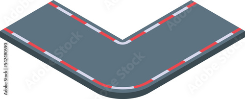 Speed track icon isometric vector. Car race. Formula auto