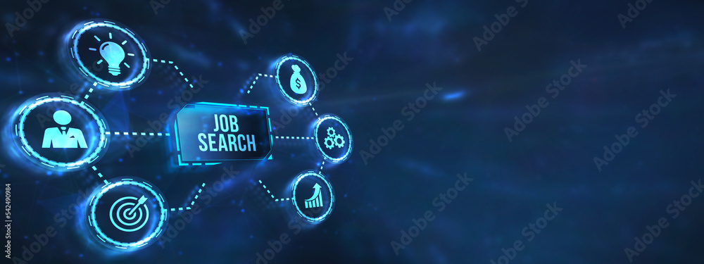 Internet, business, Technology and network concept.Job Search human resources recruitment career. 3d illustration. Internet, business, Technology and network concept.Job Search human resources recruitment career. 3d illustration.