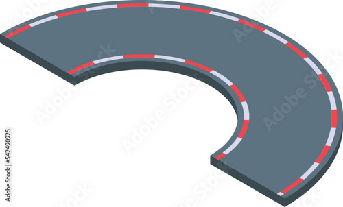 Racetrack icon isometric vector. Car track. Formula auto