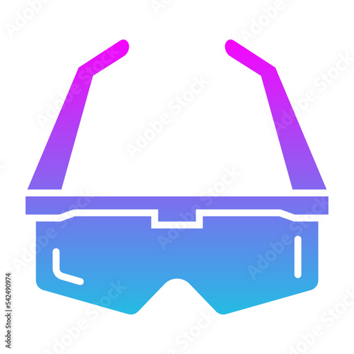 Safety Glasses Glyph Gradient Icon