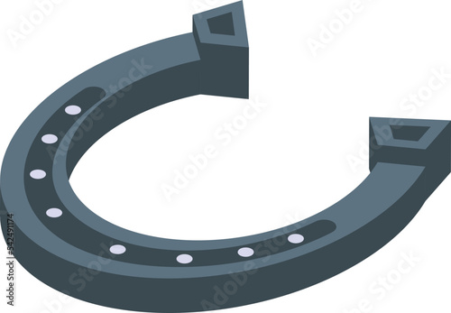 Horseshoe icon isometric vector. Animal horse. Sport training