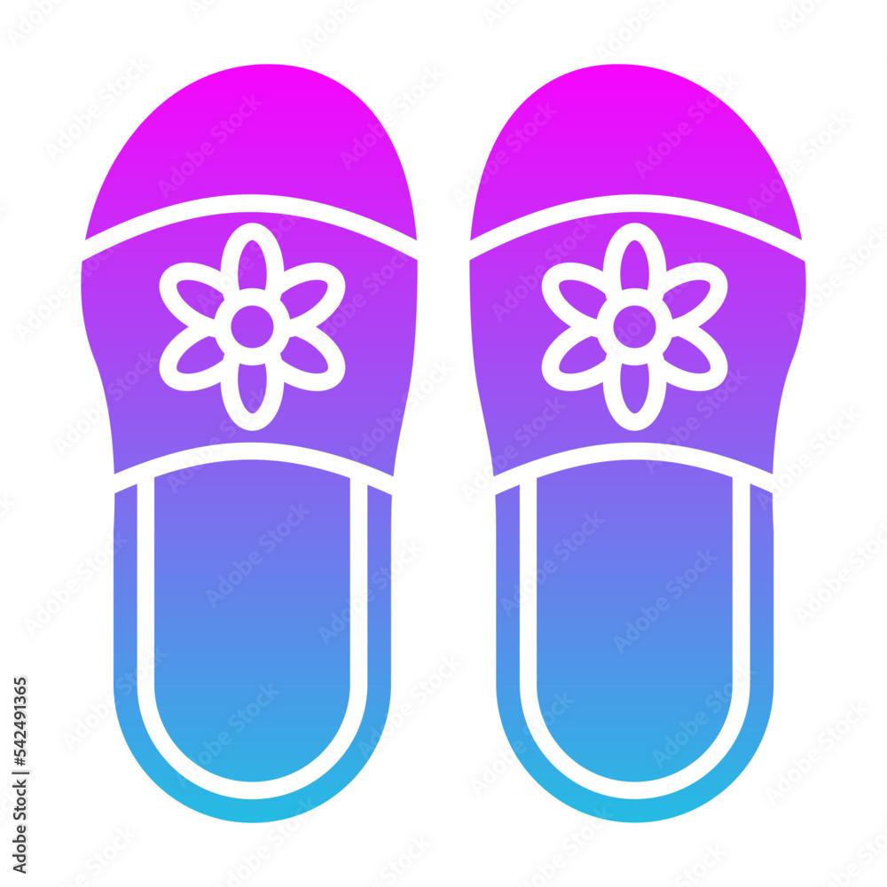 Slippers Glyph Gradient Icon Slippers Glyph Gradient Icon