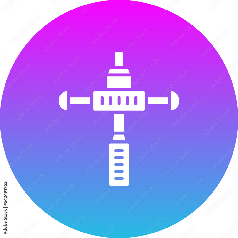 Fototapeta premium Disc Detainer Gradient Circle Glyph Inverted Icon