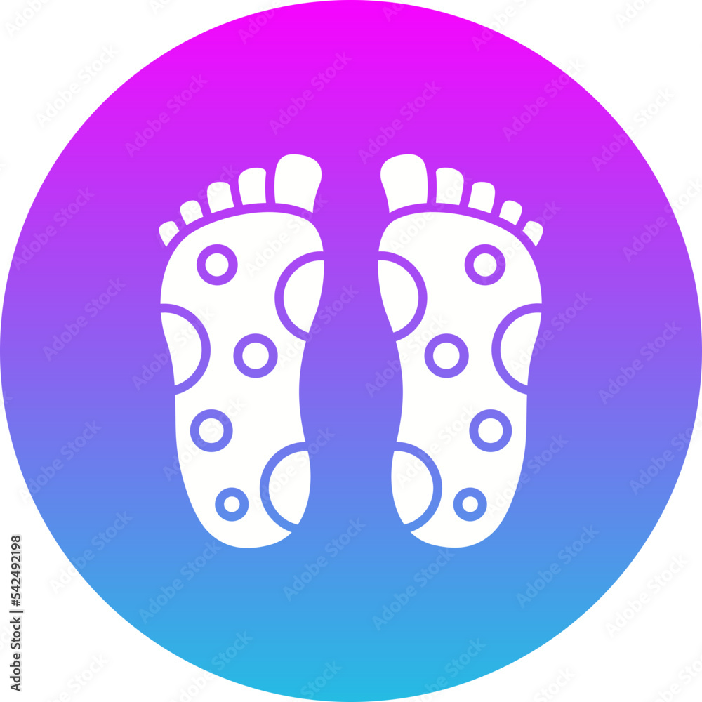 Reflexology Gradient Circle Glyph Inverted Icon Reflexology Gradient Circle Glyph Inverted Icon