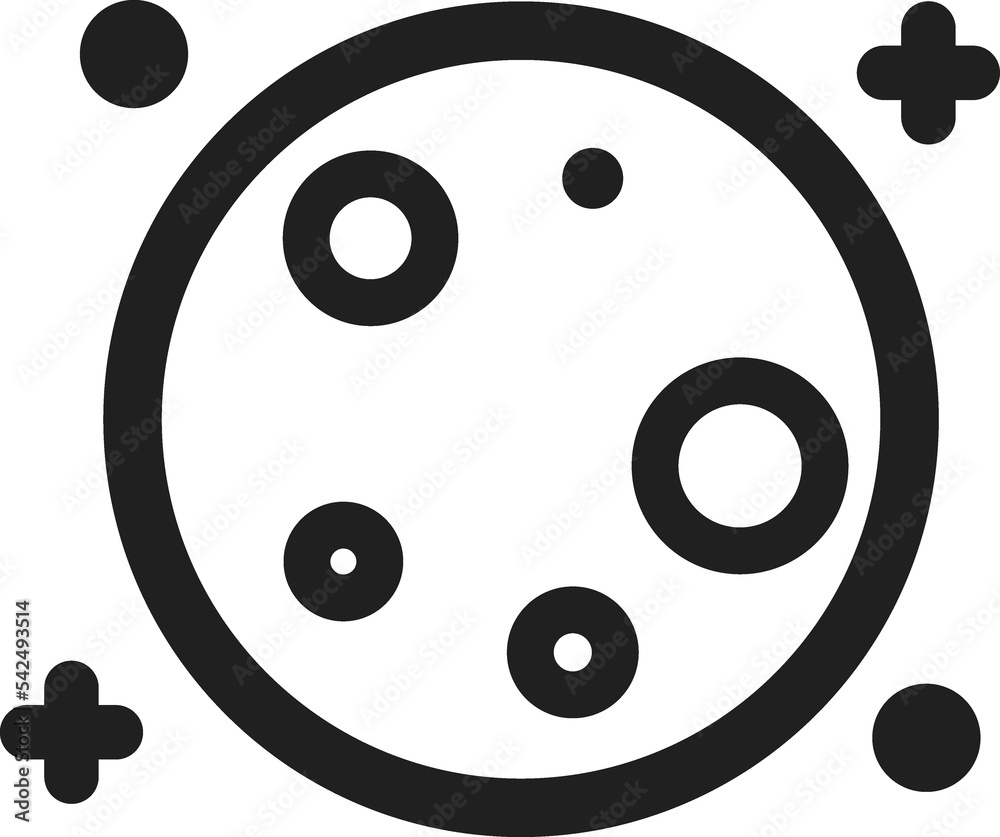 Planet, space linear symbol Planet, space linear symbol