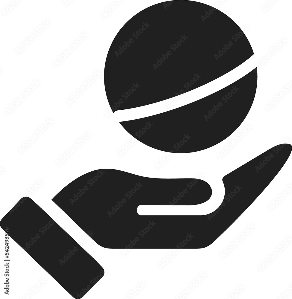 Planet, space linear symbol Planet, space linear symbol