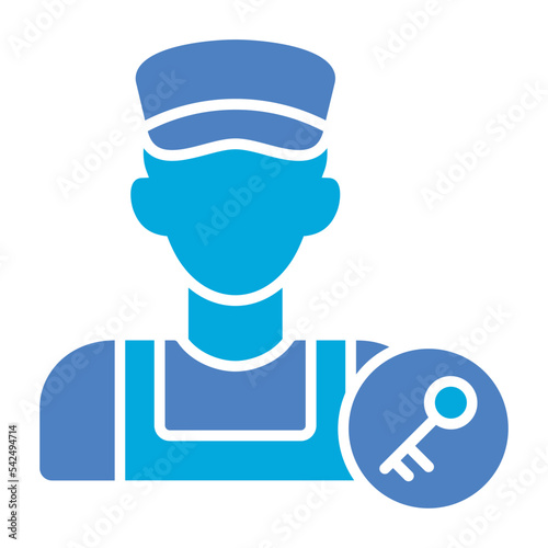 Locksmith Glyph Two Color Icon