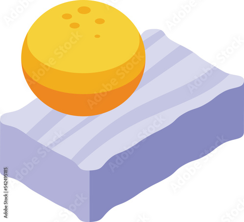 Pottery ball icon isometric vector. Workshop class. Ceramic table