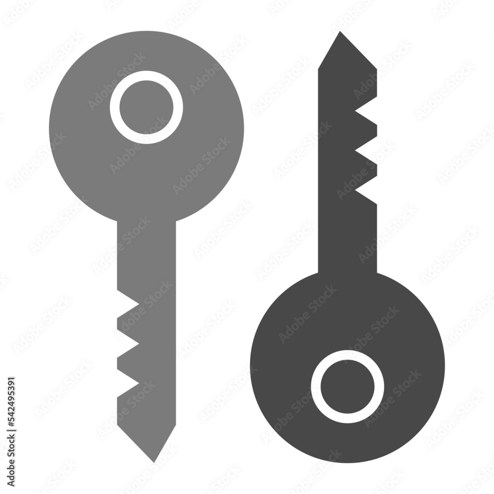 Key Greyscale Glyph Icon