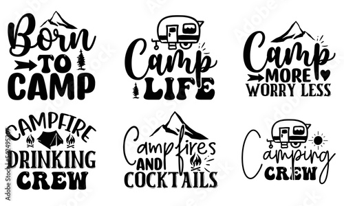Camping SVG Cute File Design Bundle