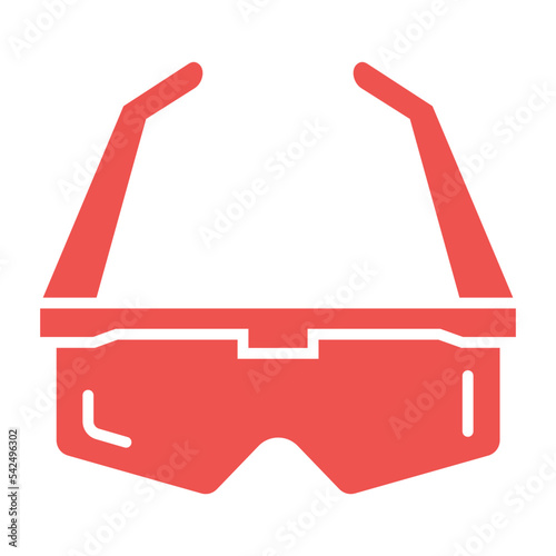 Safety Glasses Multicolor Glyph Icon
