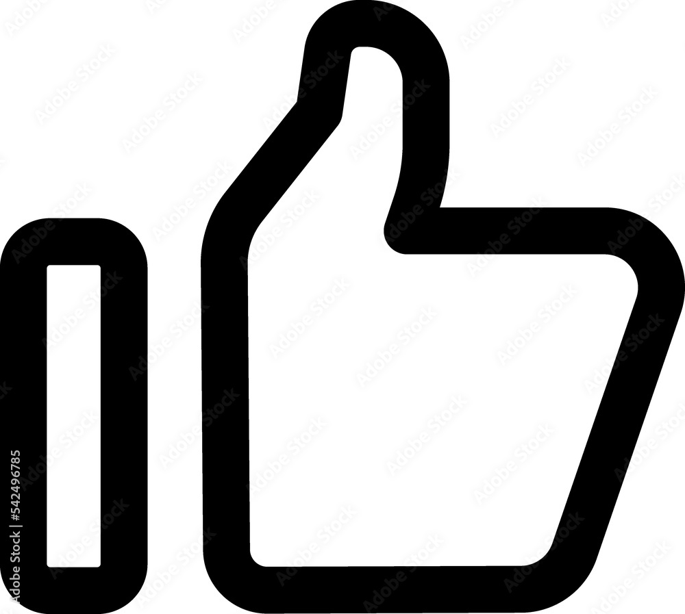 Thumbs up line icon. Thumbs up line icon.