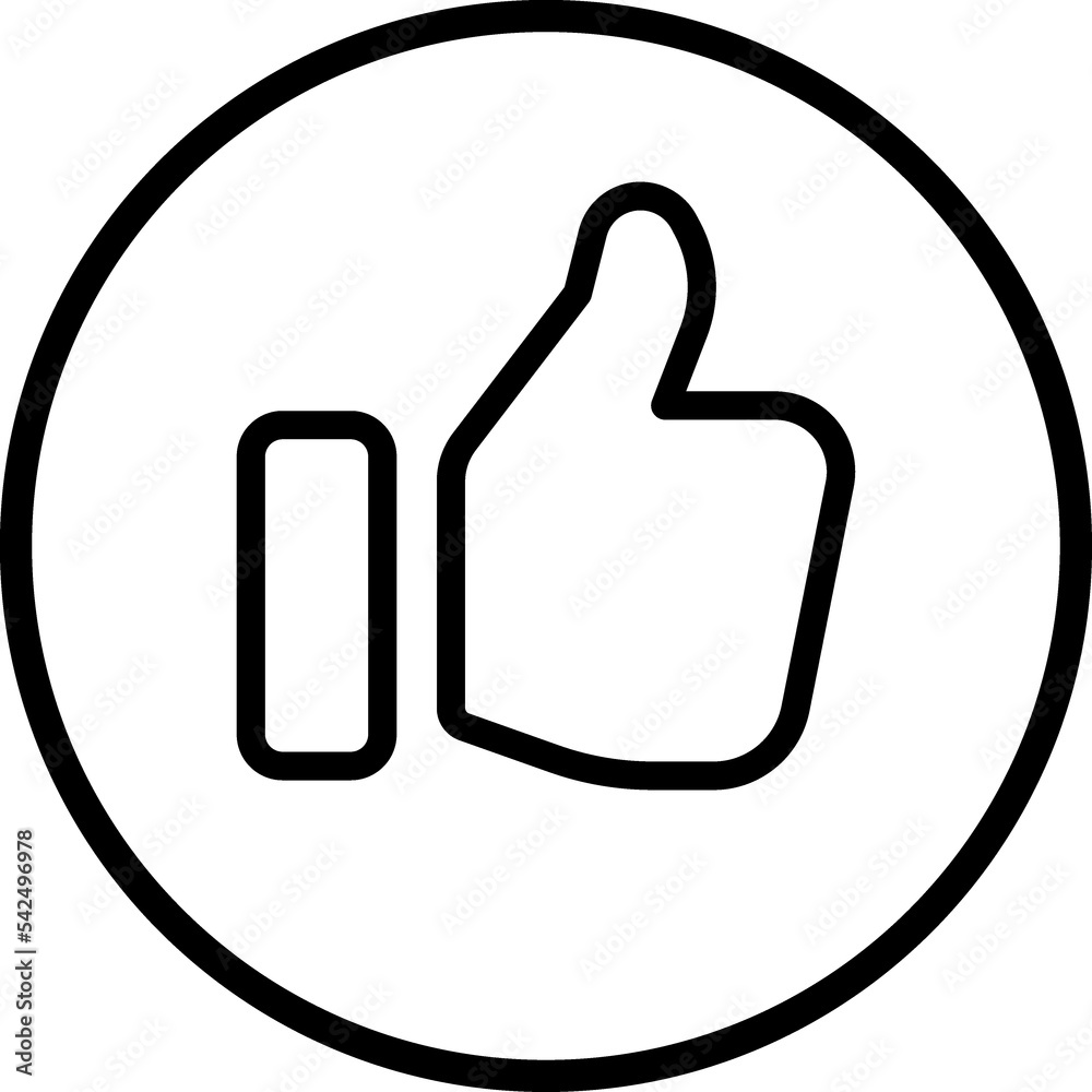 Thumbs up line icon.