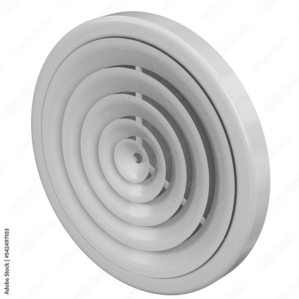 3d rendering illustration of a round air vent Stock Illustration