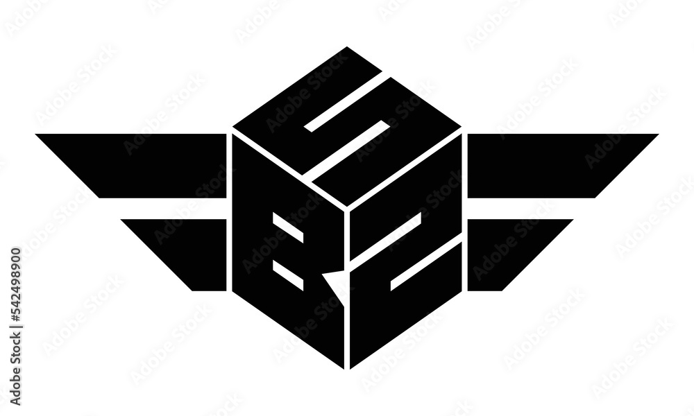 SBZ three letter gaming logo in polygon cube shape logo design vector ...
