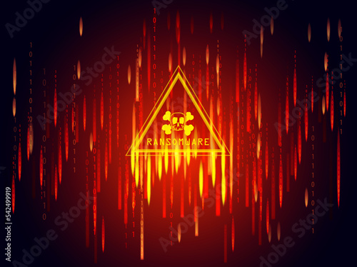 ransomware red sign