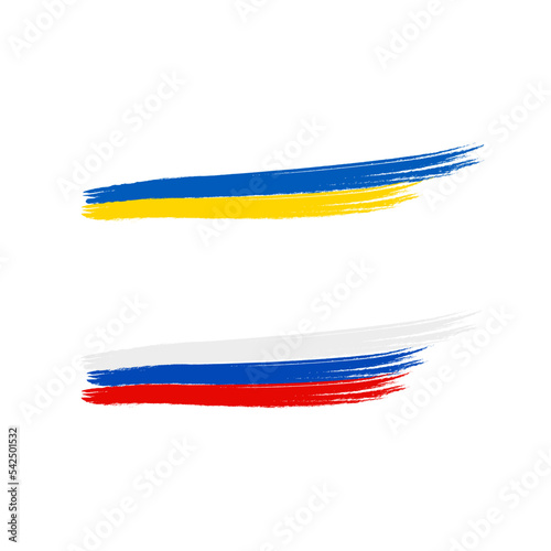 Bandiera Ucraina & Russia