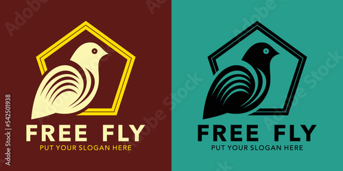 Free Fly Bird Logo abstract design vector graphic illustration for print and other uses, Bird Logo Design 