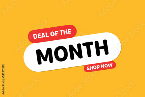 Advertising deal of the month sale banner.