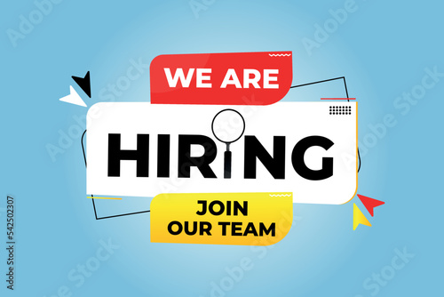 We are hiring recruitment design vector

