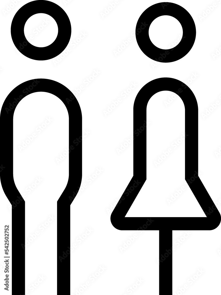 Obraz premium Man and woman, male and female sign. WC symbol