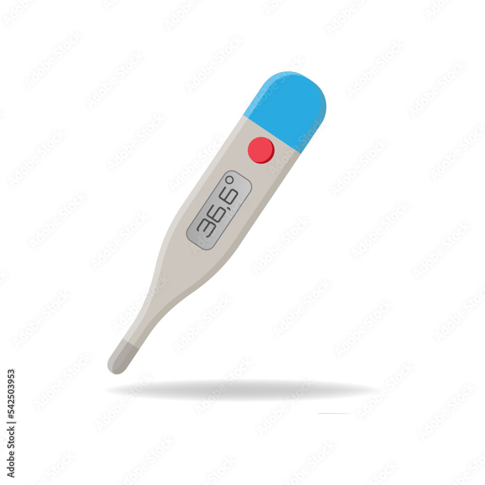 Medical thermometer. Thermometer to measure the temperature of the human body. Vector illustration