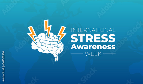 International Stress Awareness Week Background Banner Illustration