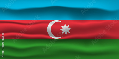 Vector illustration national flag of Azerbaijan. Simply vector illustration eps10.