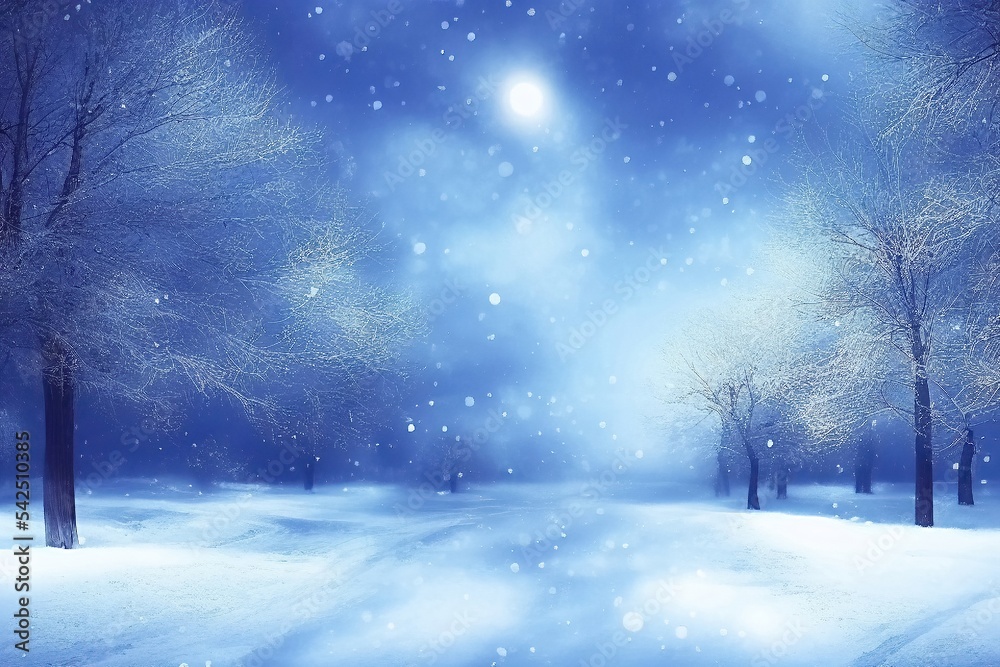 winter christmas cartoon background with snowflake. post card design, winter holiday, hand drawn landscape, festival scene. winter christmas cartoon background with snowflake. post card design, winter holiday, hand drawn landscape, festival scene.