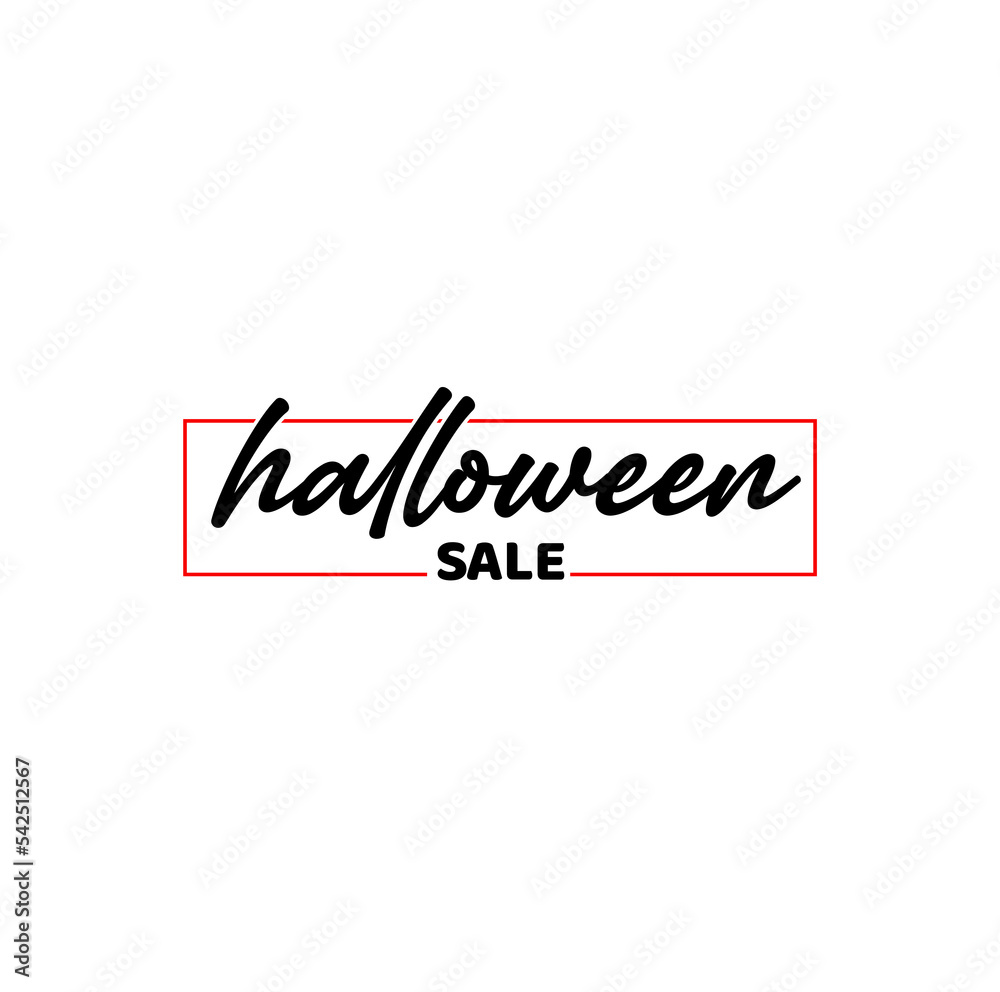 Halloween sale typography unit. Halloween lettering logo.