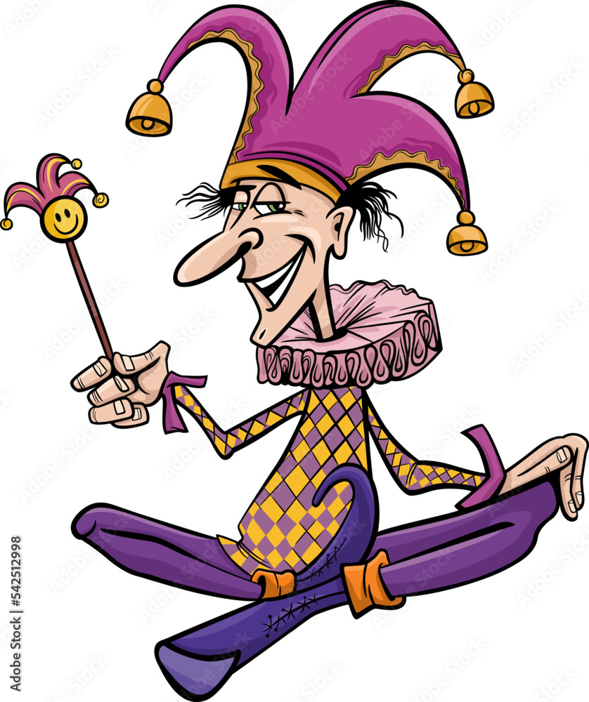 cartoon jester or clown comic character